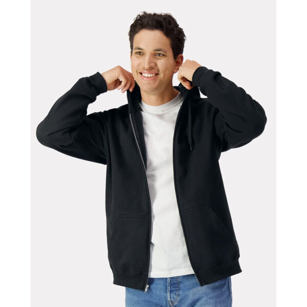 Unisex Softstyle® Midweight Full-Zip Hooded Sweatshirt Thumbnail