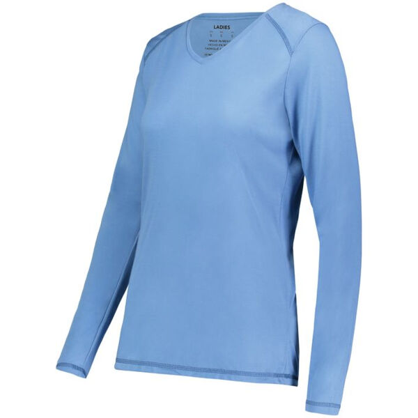 Ladies Super Soft-Spun Poly Long Sleeve Tee Thumbnail