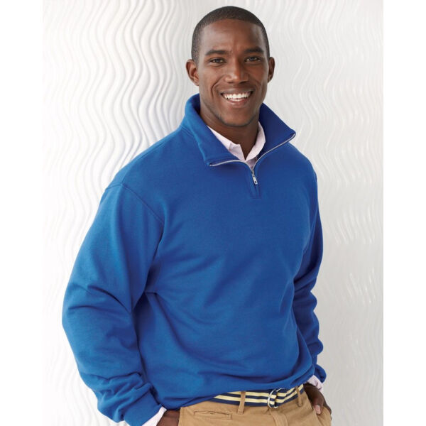 Unisex Nublend® Cadet Collar Quarter-Zip Sweatshirt Thumbnail