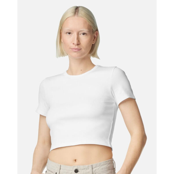 Women's Baby Rib Fitted Cropped Tee Thumbnail