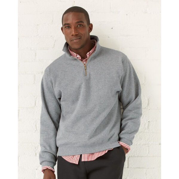 Unisex Super Sweats NuBlend® Quarter-Zip Cadet Collar Sweatshirt Thumbnail