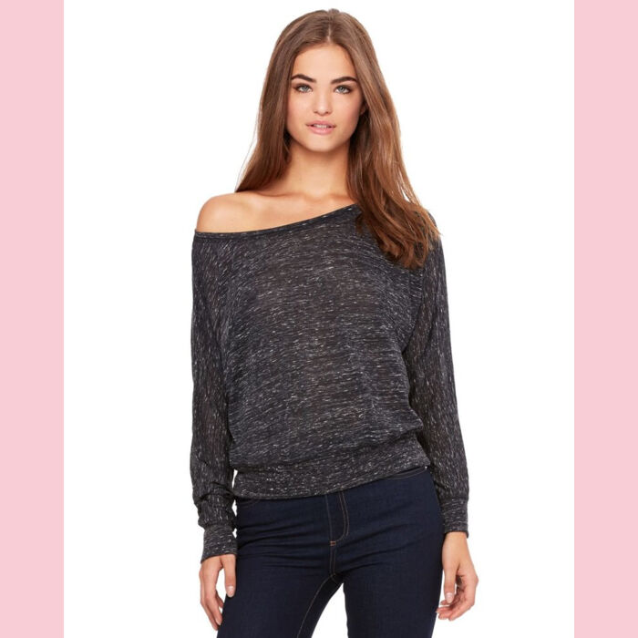 Women’s Flowy Off Shoulder Long Sleeve Tee Thumbnail