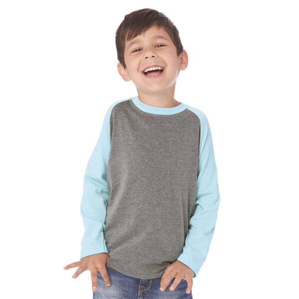 Youth CVC Three-Quarter Sleeve Raglan Tee Thumbnail