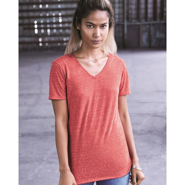 Women's Snow Heather Jersey V-Neck T-Shirt Thumbnail