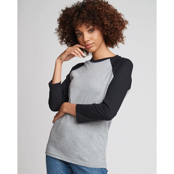 Unisex CVC Three-Quarter Sleeve Raglan Tee Thumbnail