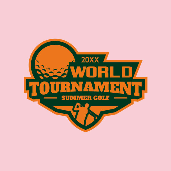 World Tournament Simmer Golf logo template Thumbnail
