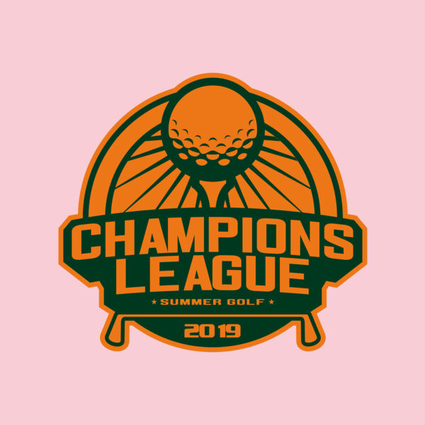 Champions League Summer Golf logo template Thumbnail