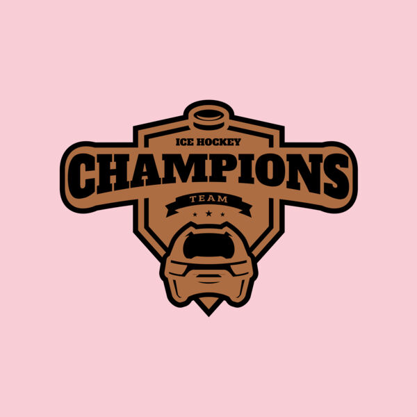 Champions Team Ice Hockey logo template Thumbnail