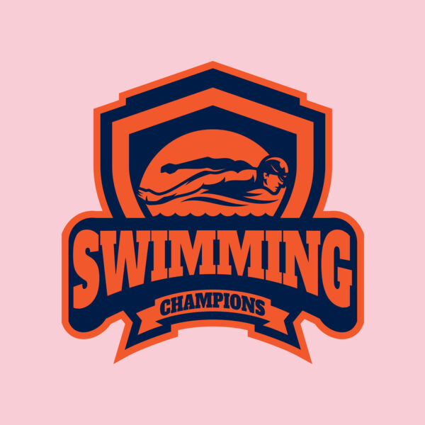 Swimming Champions logo template Thumbnail